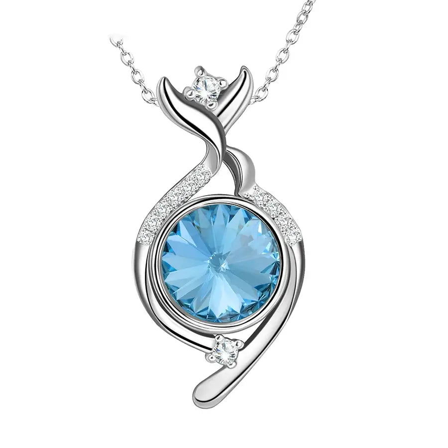 Classic Crystal Pendant Necklace for Women – Birthday Gift