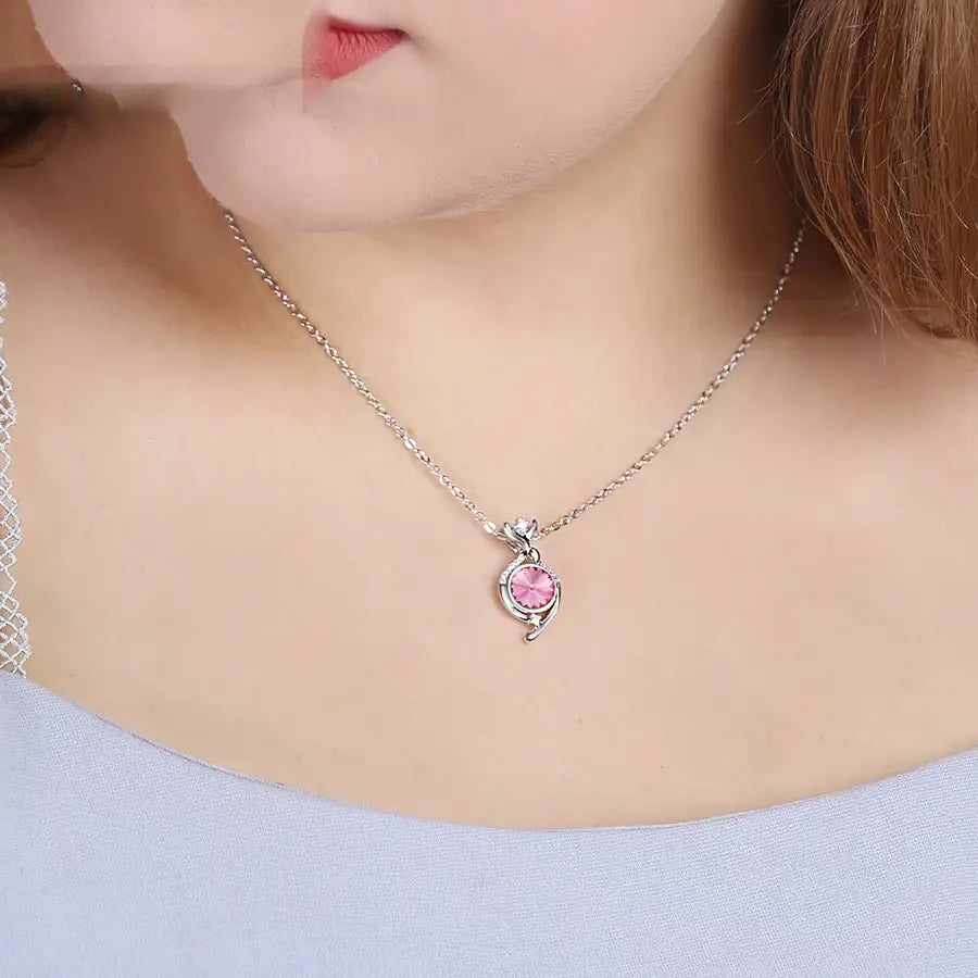 Classic Crystal Pendant Necklace for Women – Birthday Gift