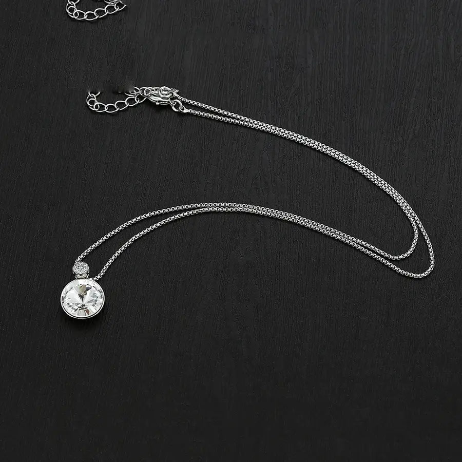 Crystal Pendant Necklace for Women – Elegant Birthday Gift Jewelry