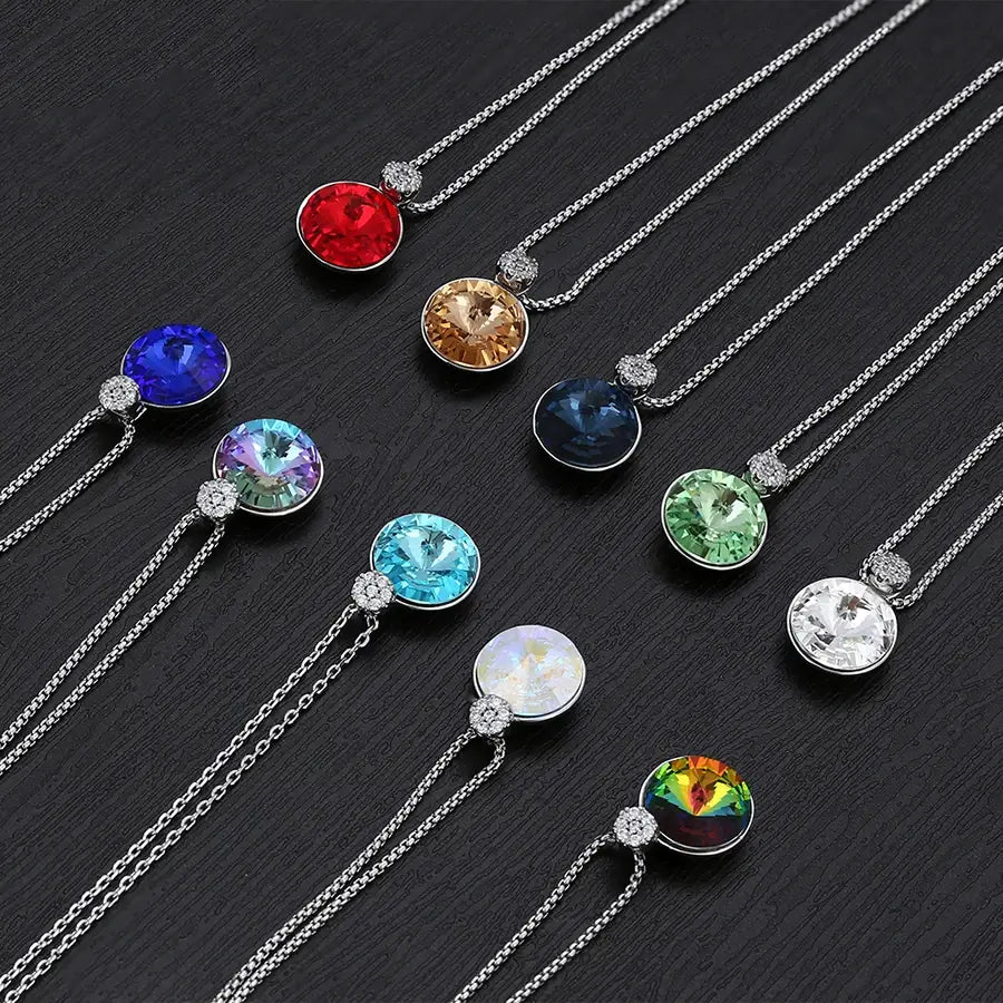 Crystal Pendant Necklace for Women – Elegant Birthday Gift Jewelry