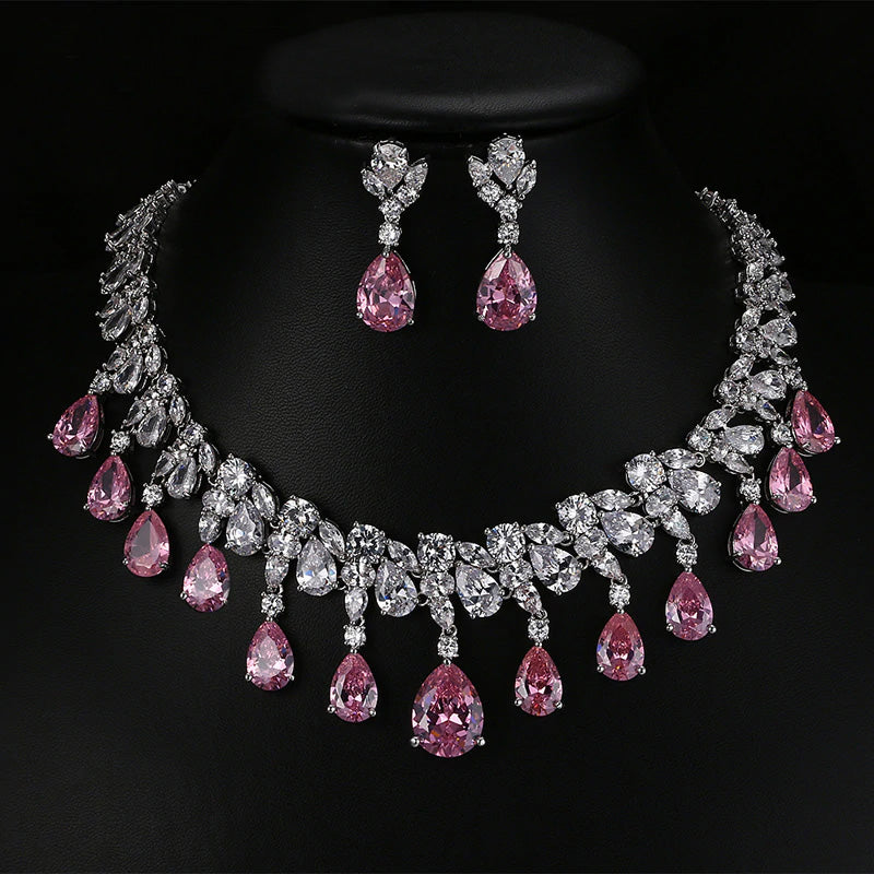 Pink Bridal Necklace