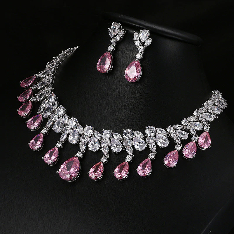 Pink Bridal Necklace