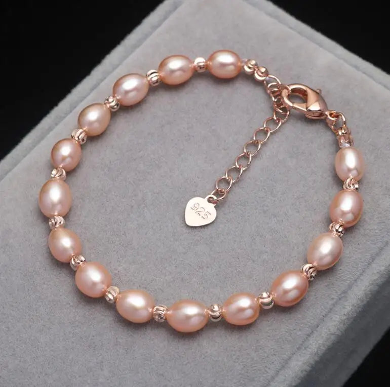 Natural Freshwater Pearl Adjustable Bracelet for Women & Girls