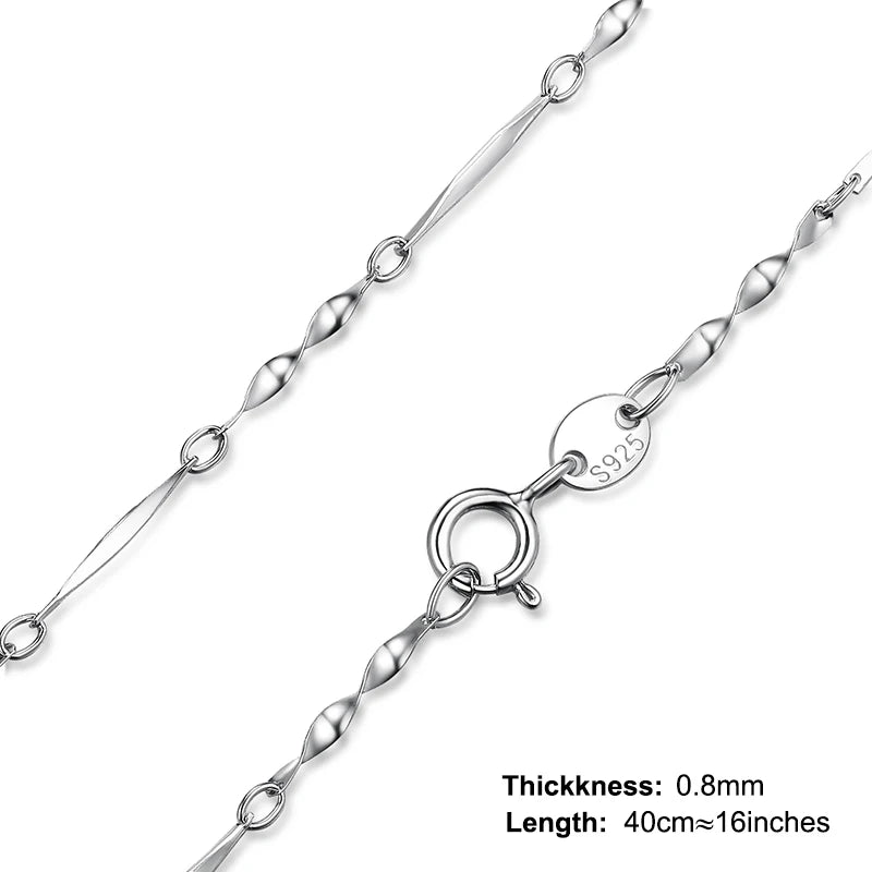 Sterling Silver Women’s Chain Necklace – Ingot & Twist Styles