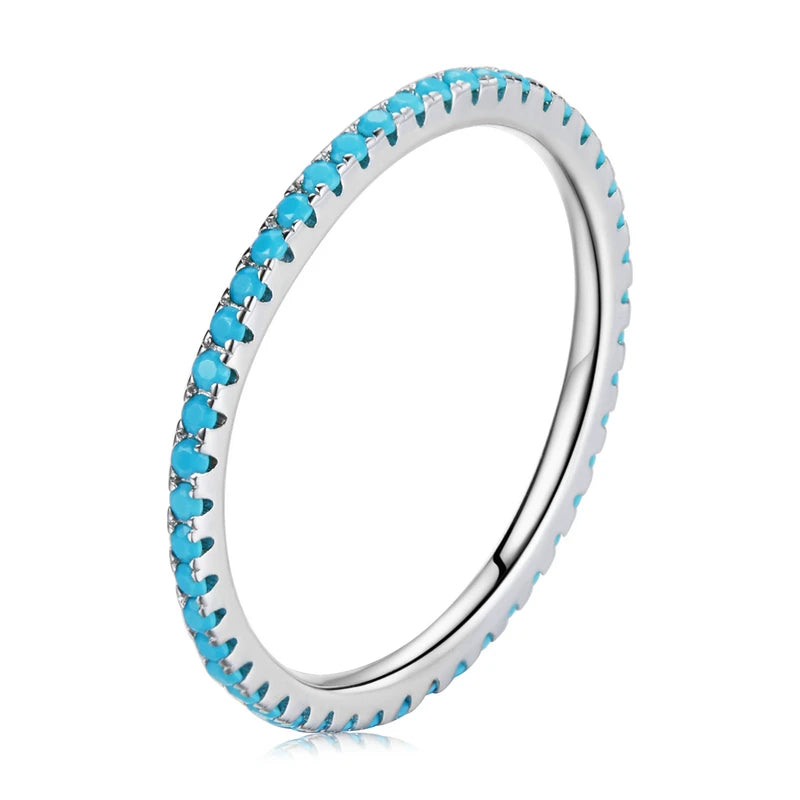 Gold Plated Sterling Silver Simulated Diamond Stackable Rings