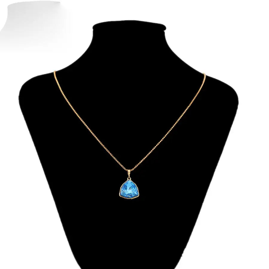 Gold Crystal Pendant Necklace – Women's Fashion Jewelry