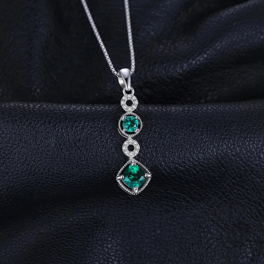 Nano Emerald Sterling Silver Pendant – Women’s Fashion Jewelry