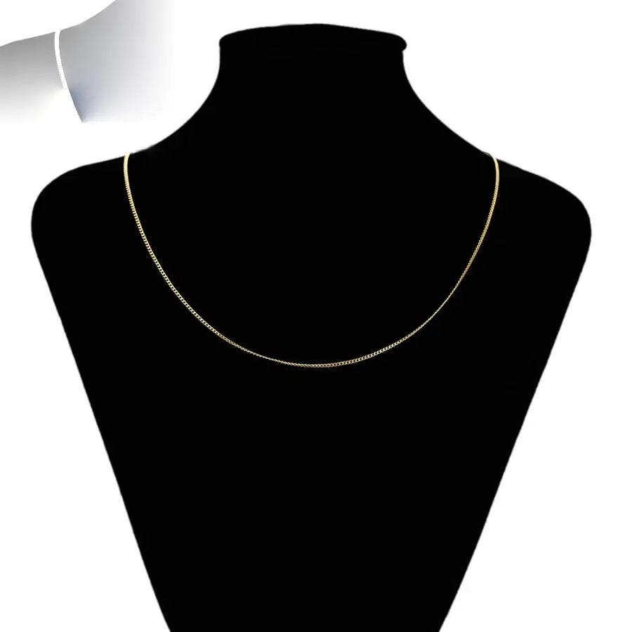 Women's Light Gold Chain Necklace – Simple Copper Alloy Jewelry