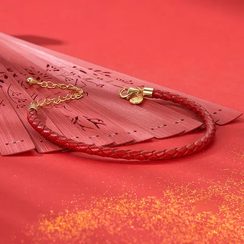 Silver Fortune Red Rope Adjustable Bracelet for Women