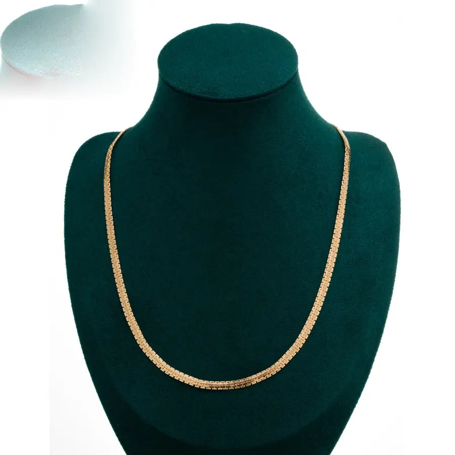 Simple 50cm Snake Chain Necklace – Unisex Copper Alloy Charm
