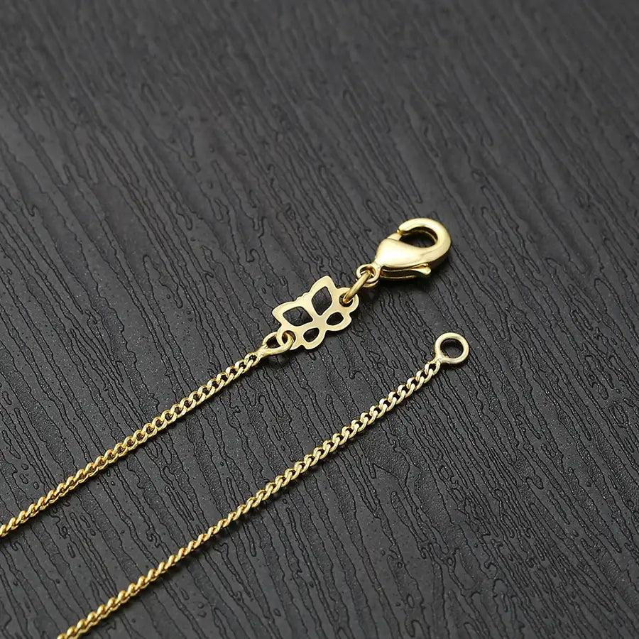 Women's Light Gold Chain Necklace – Simple Copper Alloy Jewelry