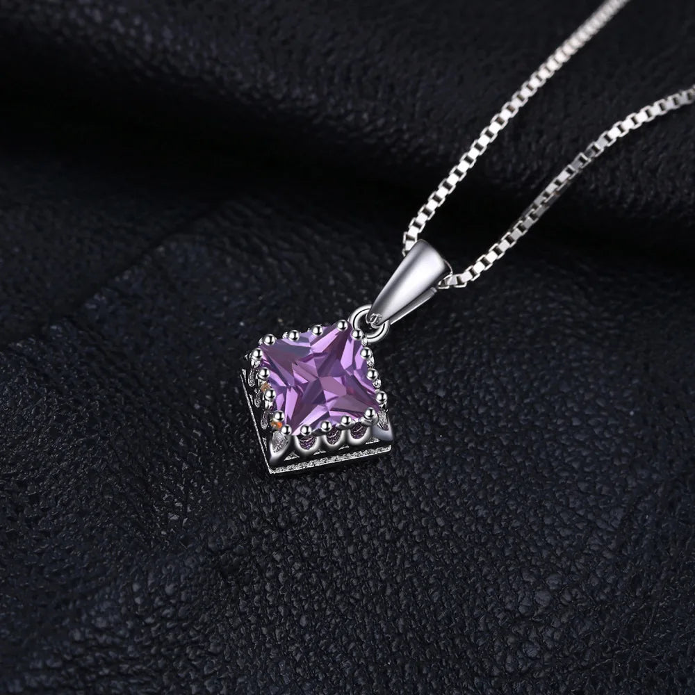 Alexandrite Sapphire Sterling Silver Pendant – Women’s Necklace