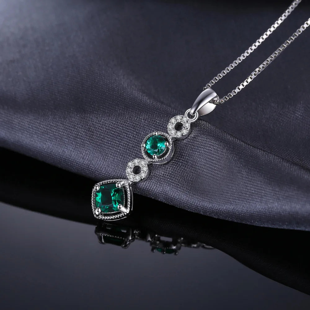 Nano Emerald Sterling Silver Pendant – Women’s Fashion Jewelry