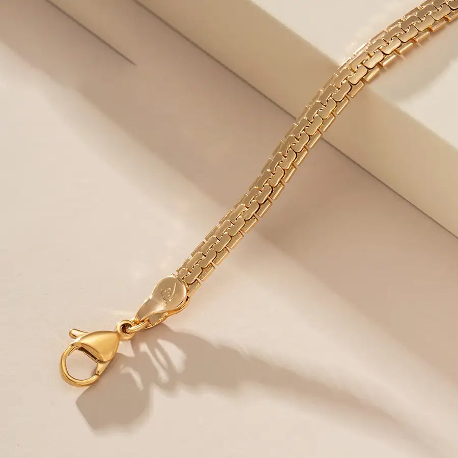 Simple 50cm Snake Chain Necklace – Unisex Copper Alloy Charm