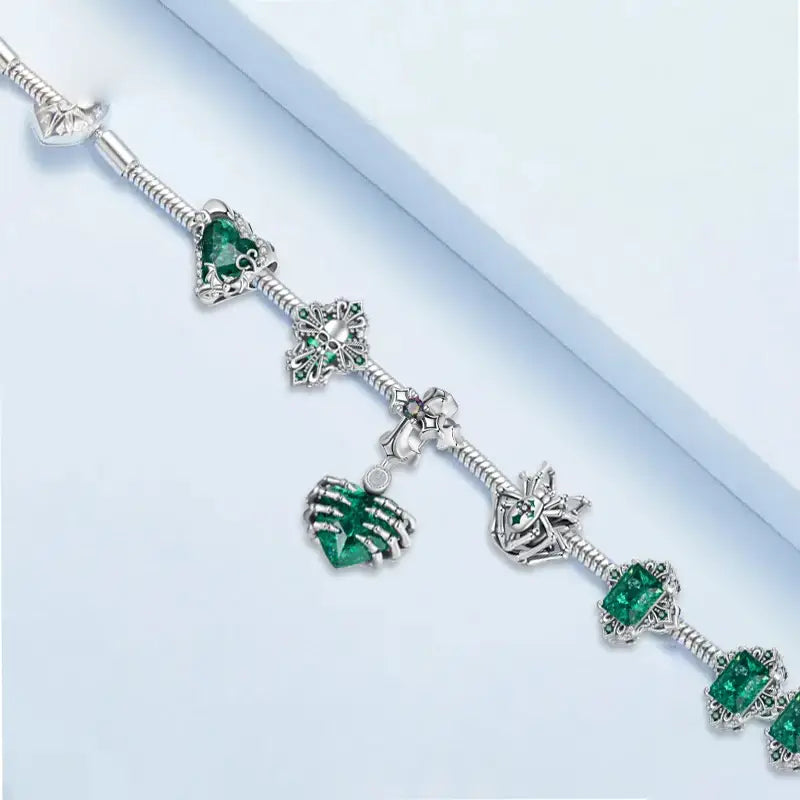 Sterling Silver 3mm Snake Chain Charm Bracelet for Women
