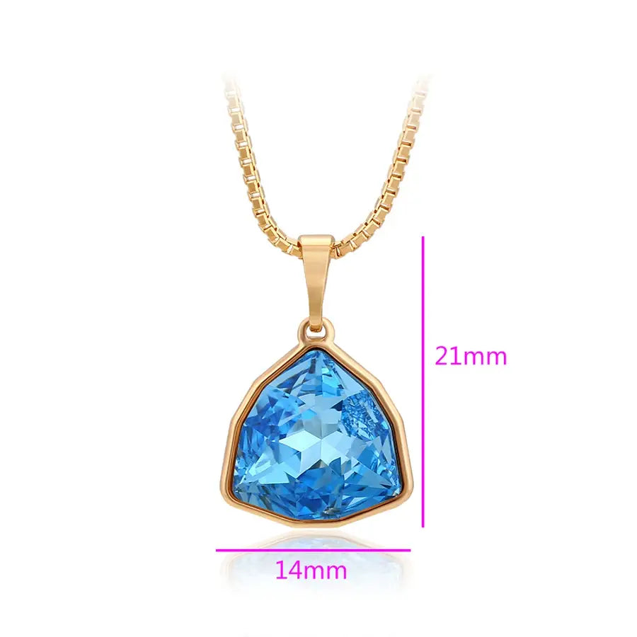 Gold Crystal Pendant Necklace – Women's Fashion Jewelry