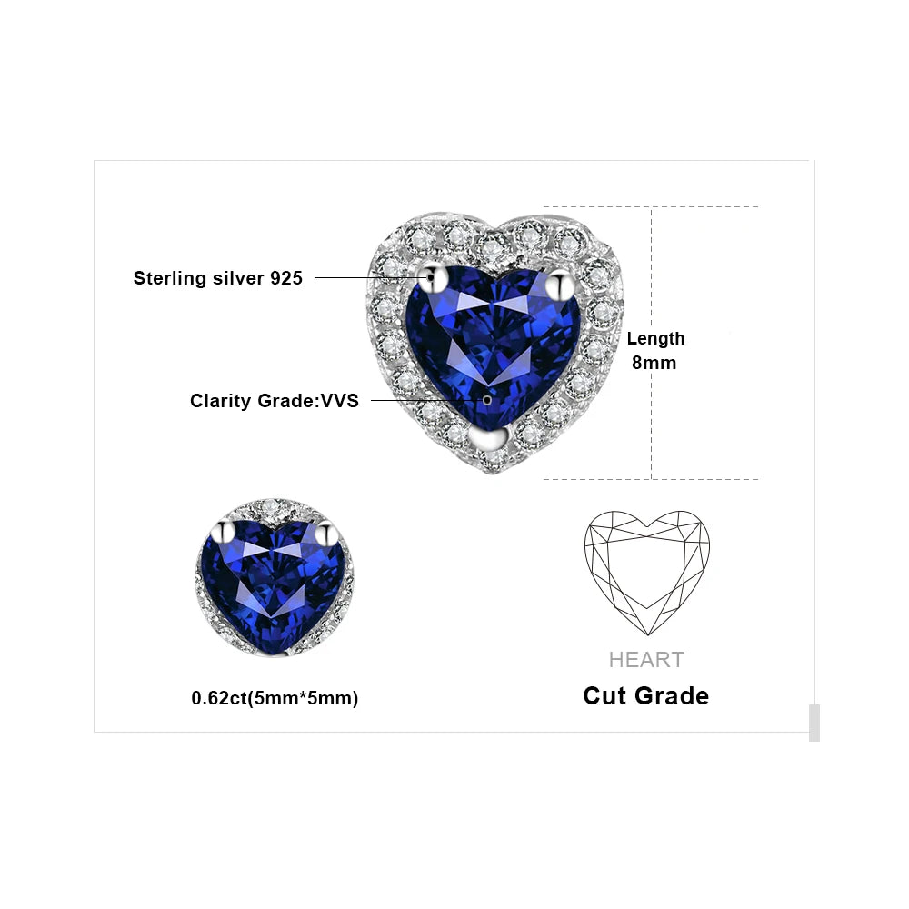 Blue Sapphire Sterling Silver Pendant Necklace for Women