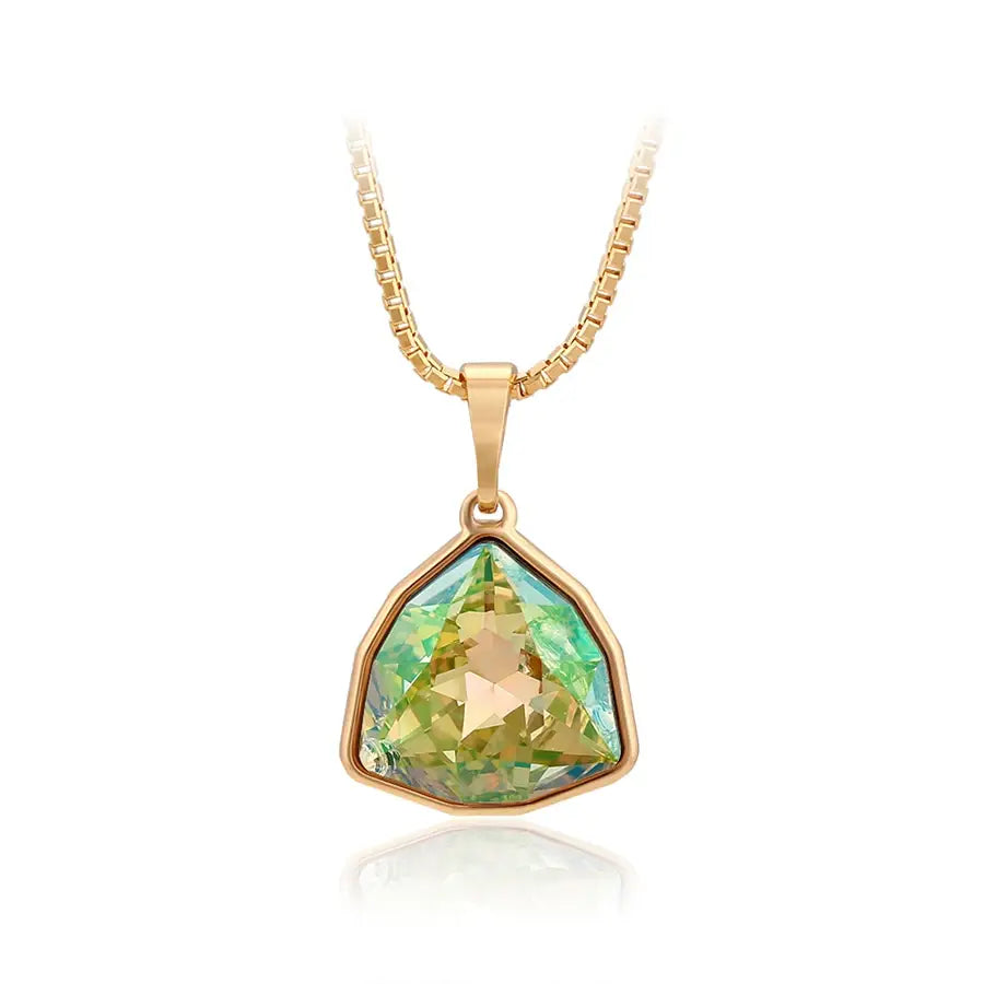 Gold Crystal Pendant Necklace – Women's Fashion Jewelry