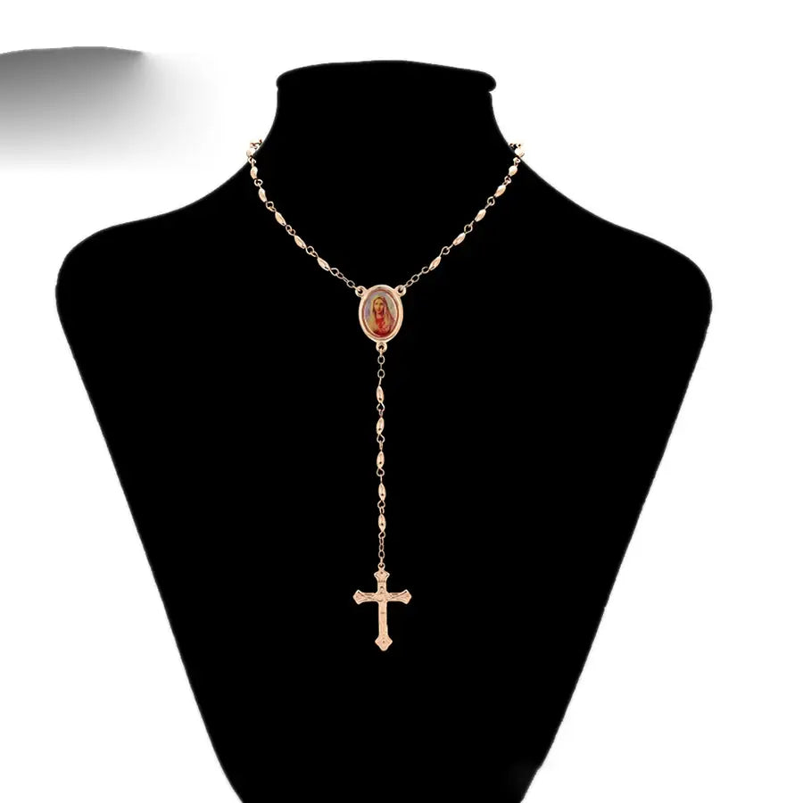 Women’s Cross Pendant Necklace with Stone – New Arrival Gift