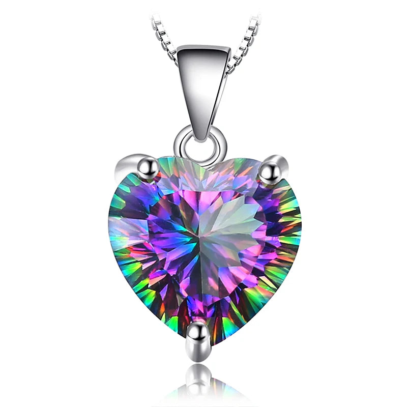 Rainbow Mystic Quartz Sterling Silver Pendant – Women’s Fashion Gift