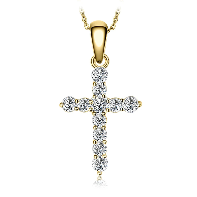 Sterling Silver CZ Statement Necklace with Diamond-Look Pendant