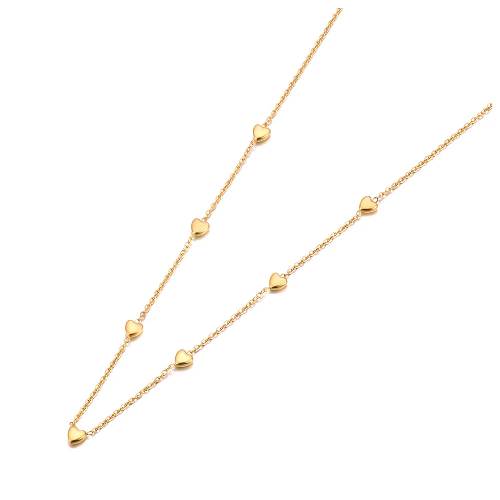 Lokaer 18K Gold Plated Mini Heart Chain Bracelet