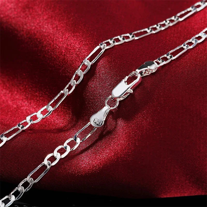 Men’s 925 Sterling Silver Chain Necklace – Luxury Fashion Jewelry