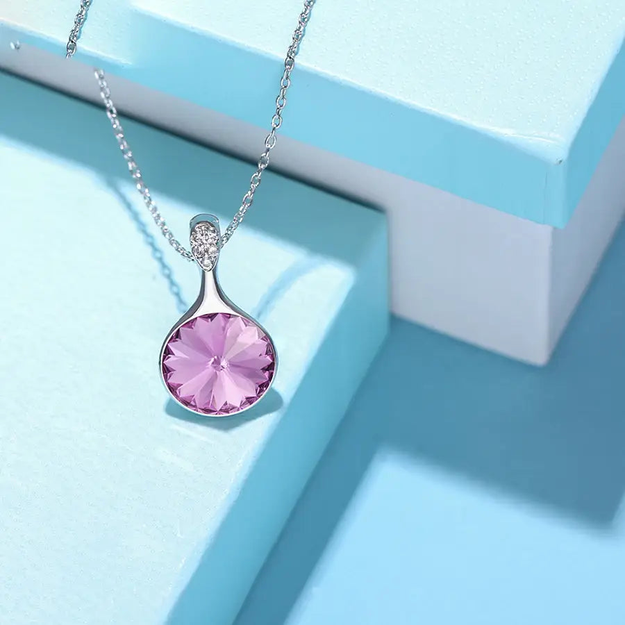 Multicolor Crystal Pendant Necklace – Jewelry for Women & Girls