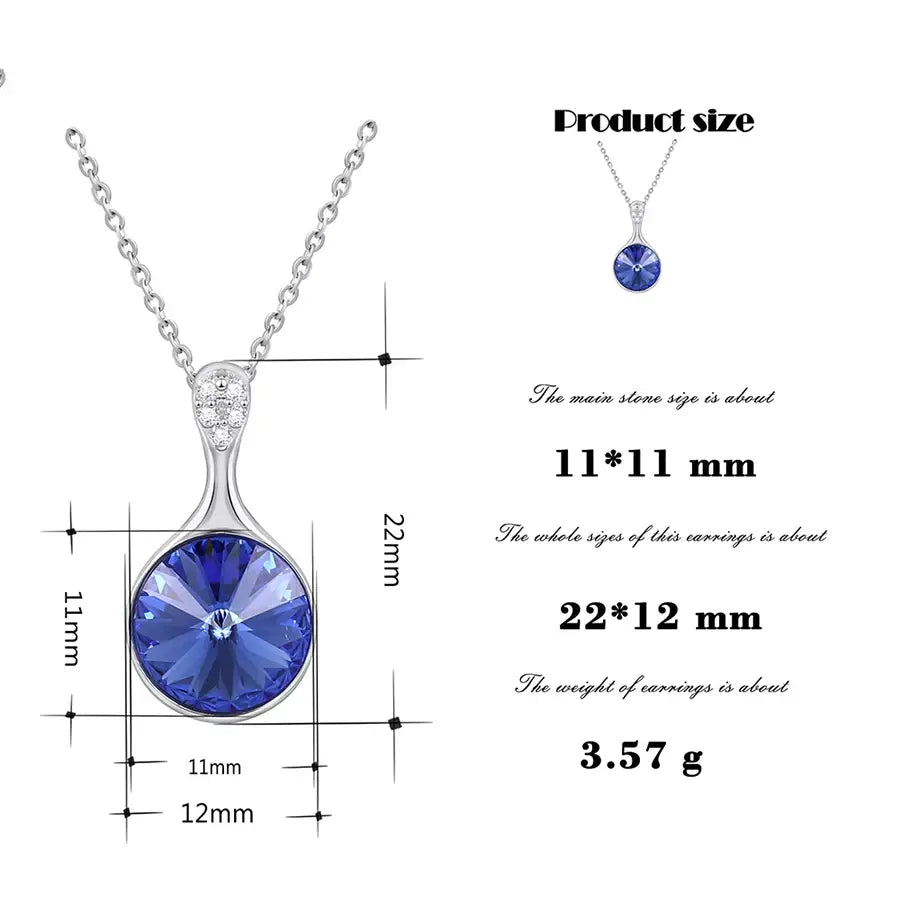 Multicolor Crystal Pendant Necklace – Jewelry for Women & Girls