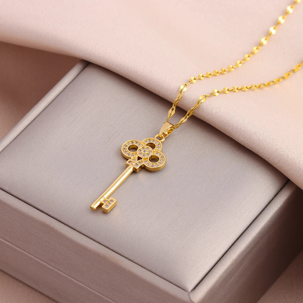 Romantic Open Heart Necklace for Women – Stainless Steel