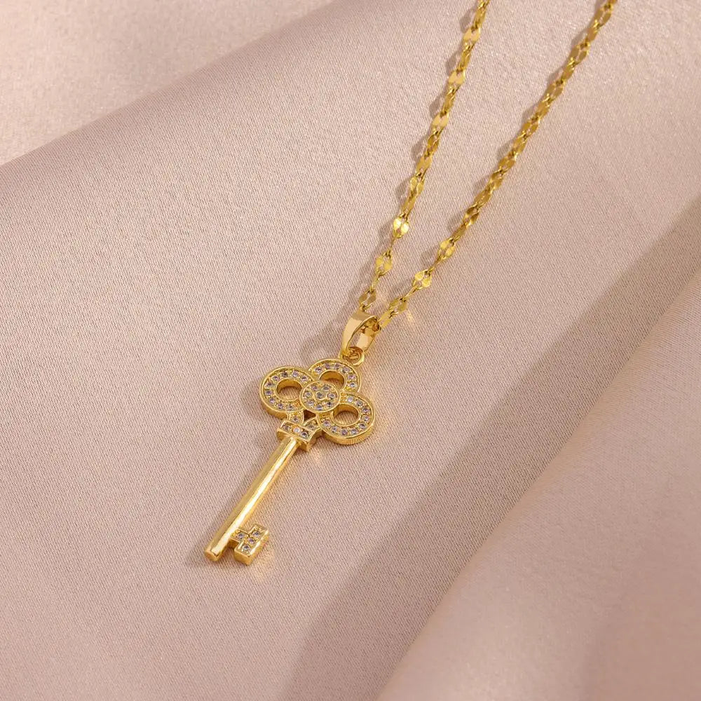 Romantic Open Heart Necklace for Women – Stainless Steel