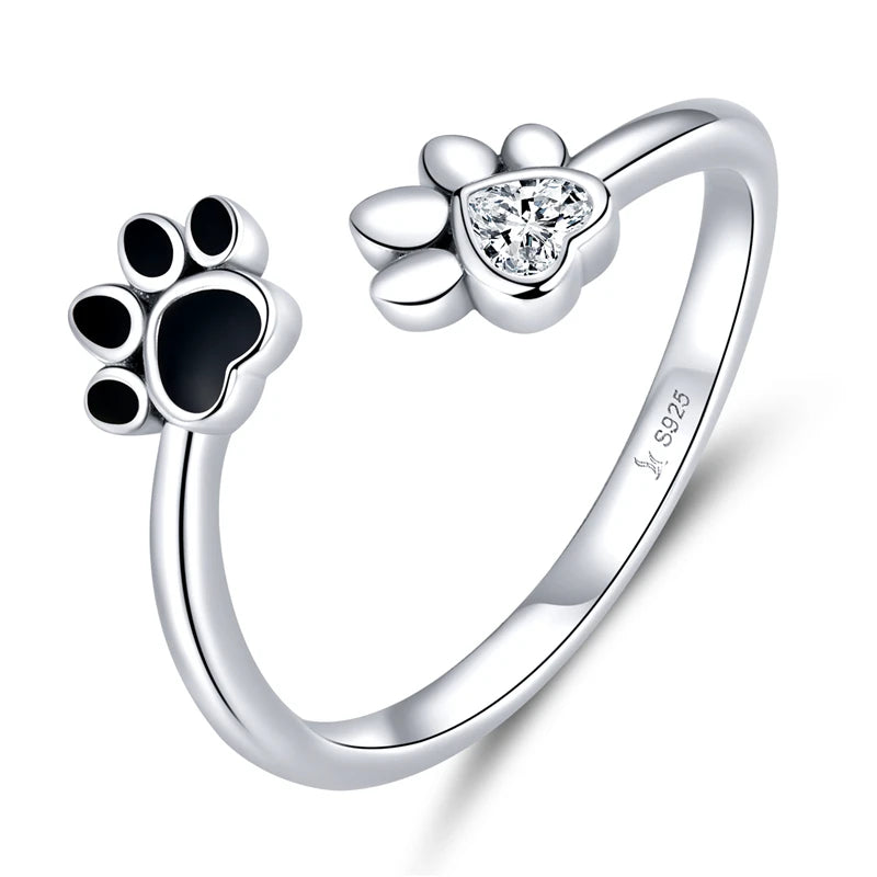 Women’s Adjustable Sterling Silver Zircon Stackable Engagement Ring