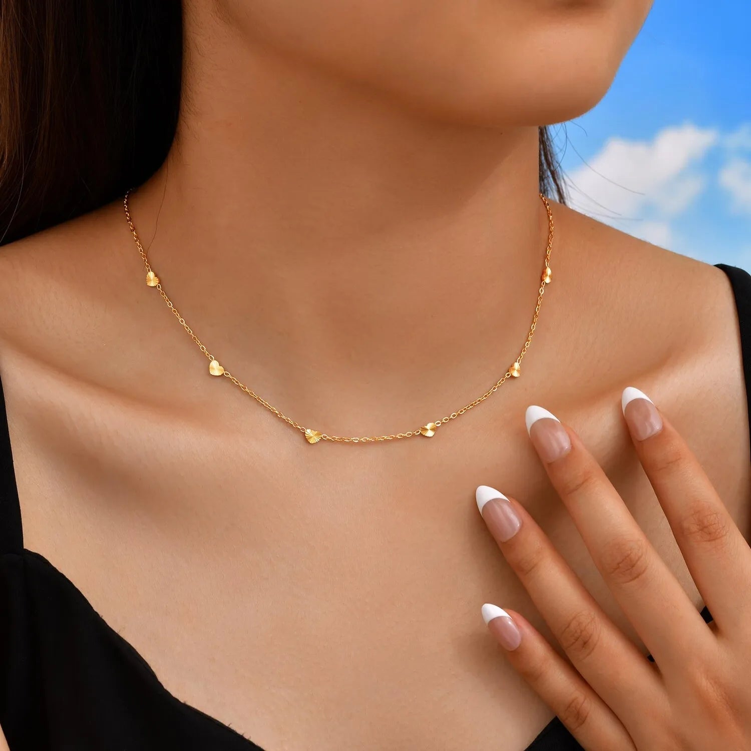 Women’s Layered Stainless Steel Necklace – Minimalist & Nickel-Free