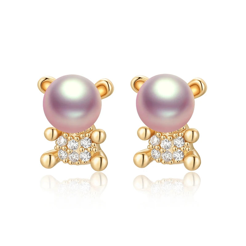 Natural Freshwater Pearl Earrings for Women – Elegant Jewelry Gift