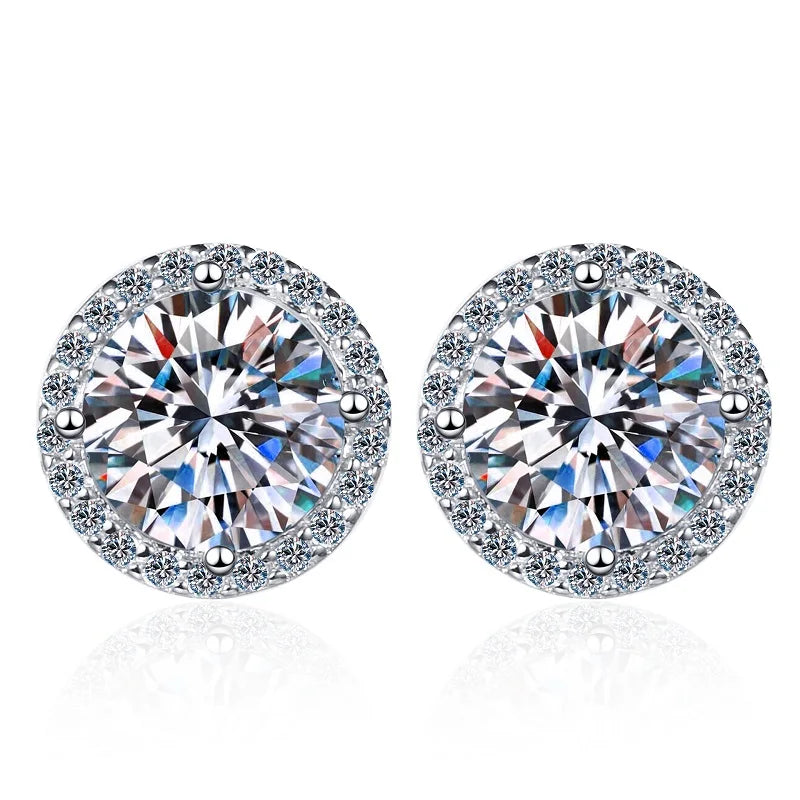 Sterling Silver 1ct Moissanite Earrings – Wedding, Party & Everyday Jewelry