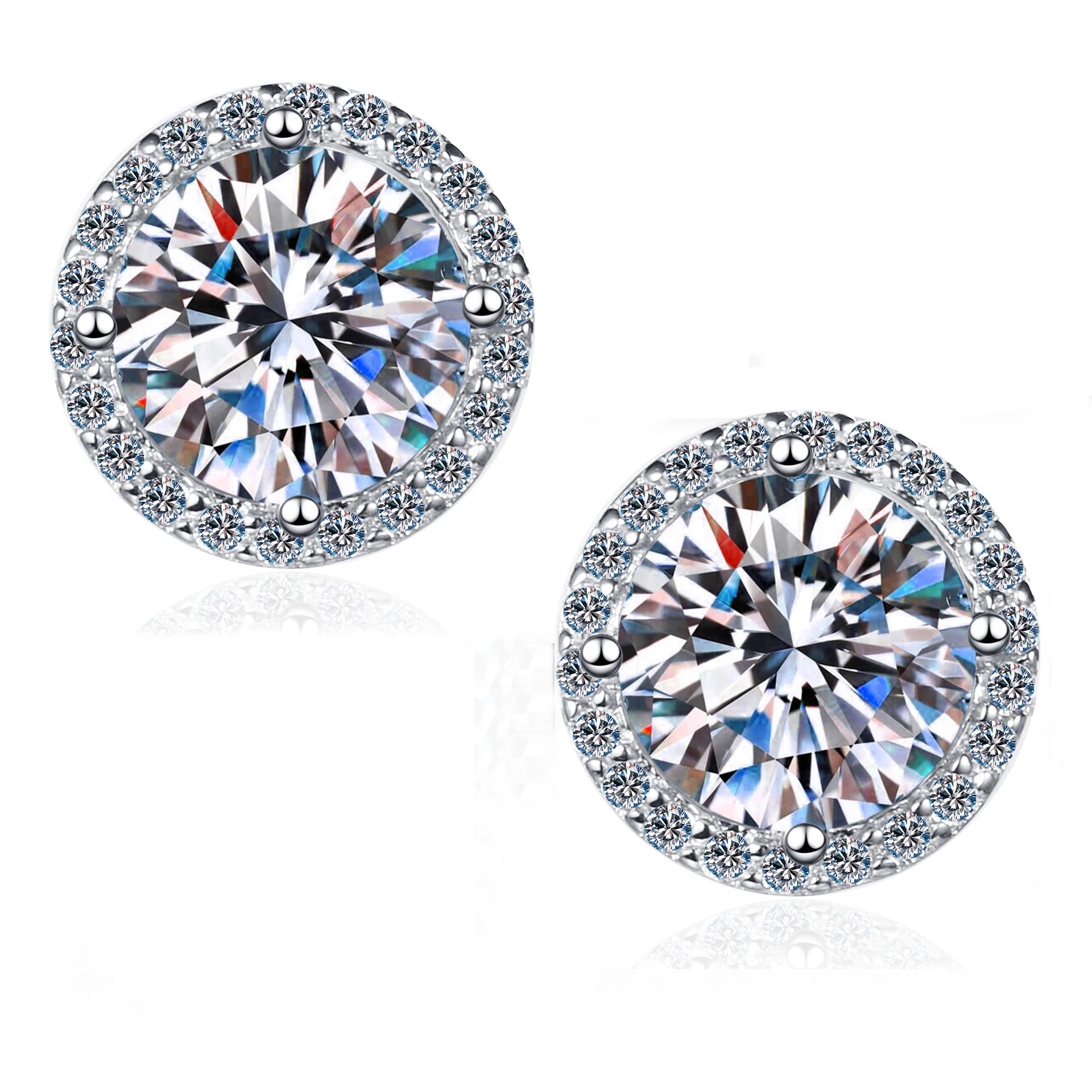 Sterling Silver 1ct Moissanite Earrings – Wedding, Party & Everyday Jewelry