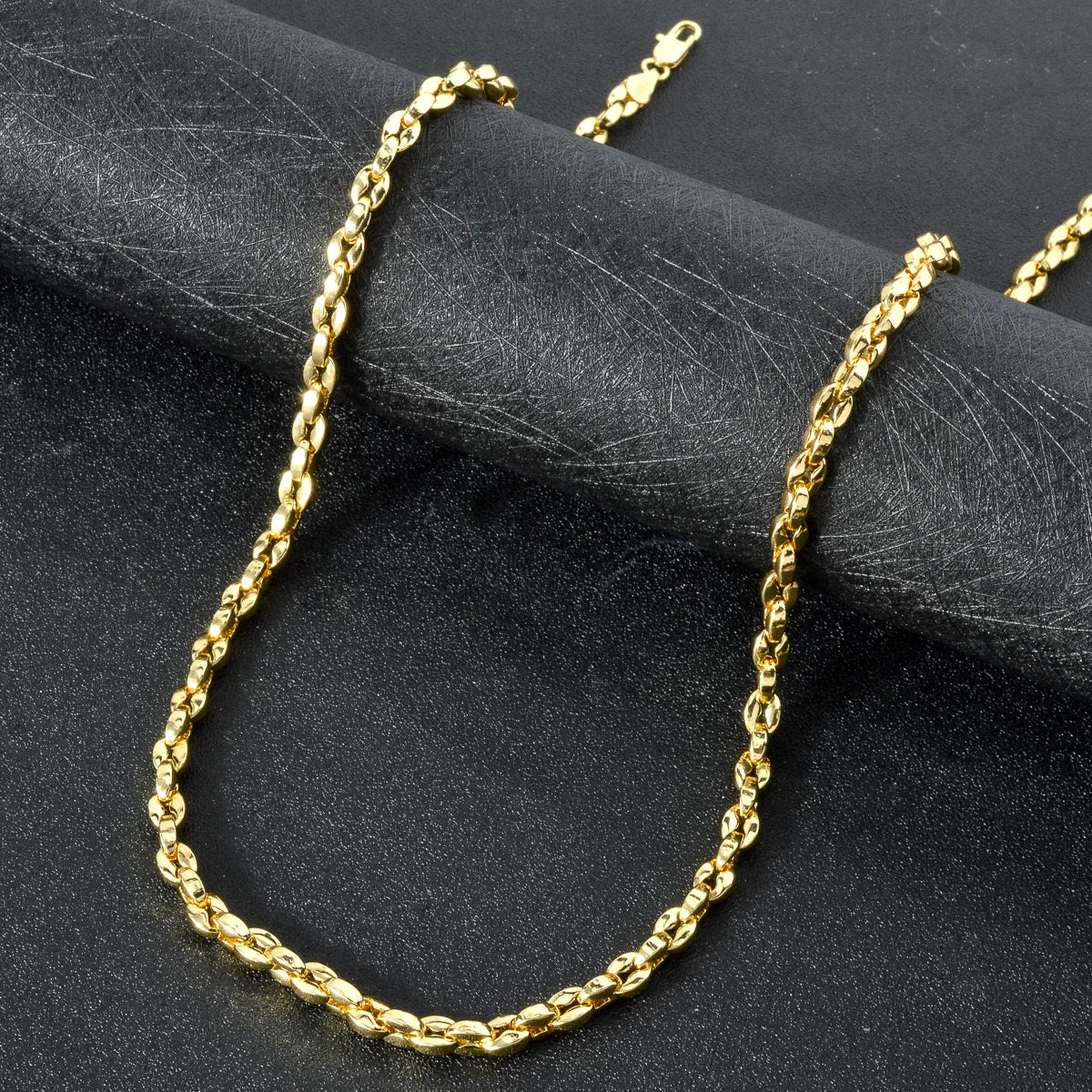 Men’s 18K Gold Cuban Chain Necklace – Hip Hop Punk Fashion Jewelry