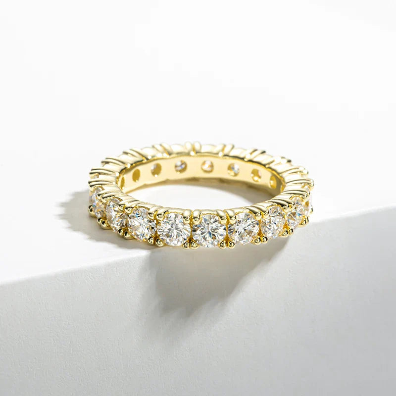 Luxury Moissanite Sterling Silver Engagement and Wedding Ring for Women