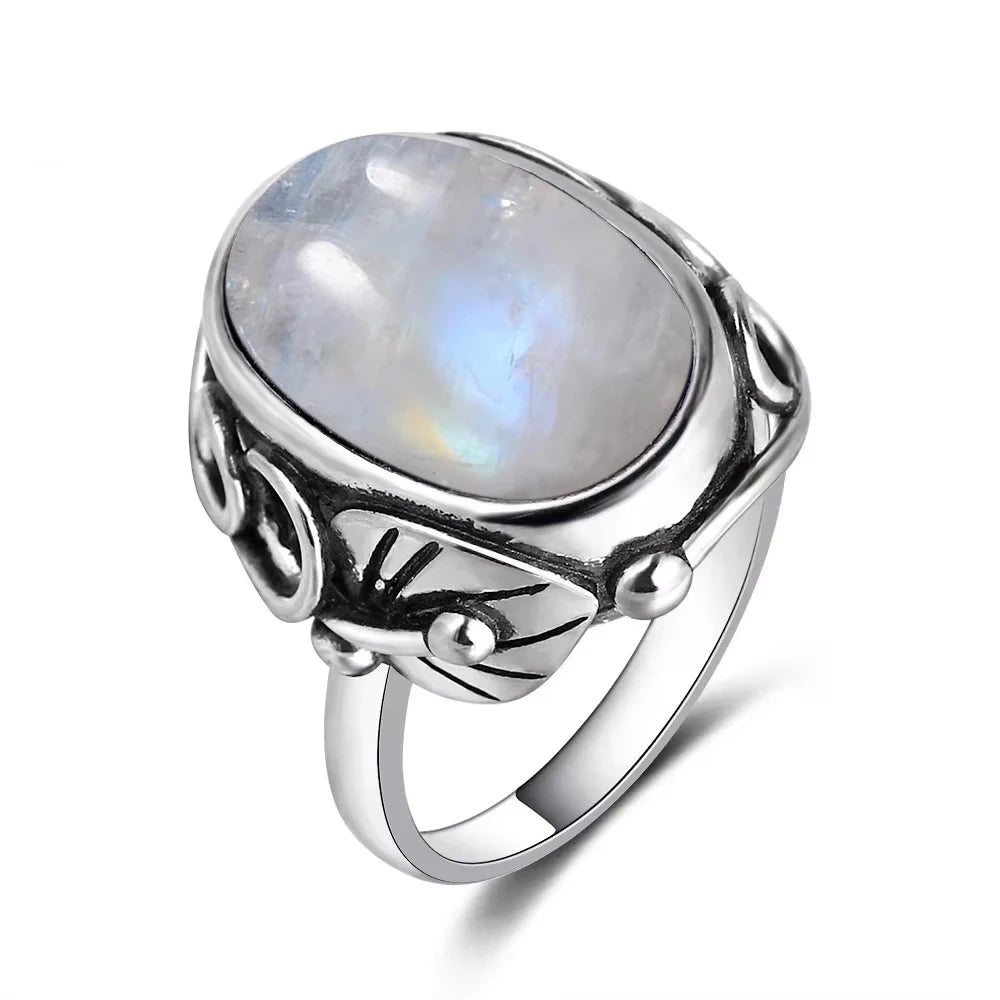 Elegant Vintage Sterling Silver Turquoise Statement Jewelry Ring