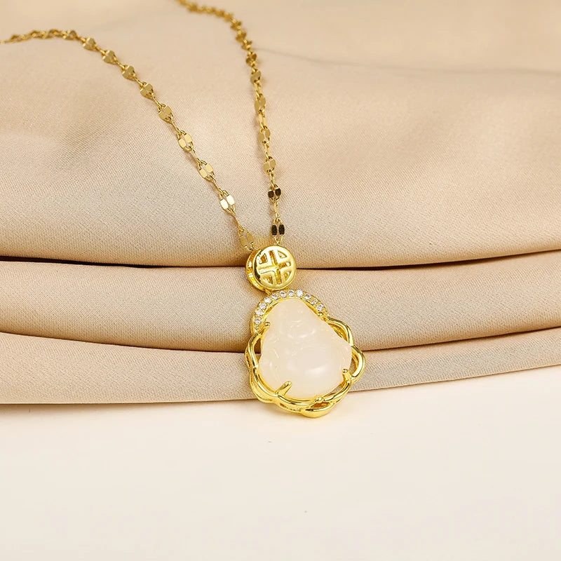 Trendy Green Zircon Pendant Necklace for Women