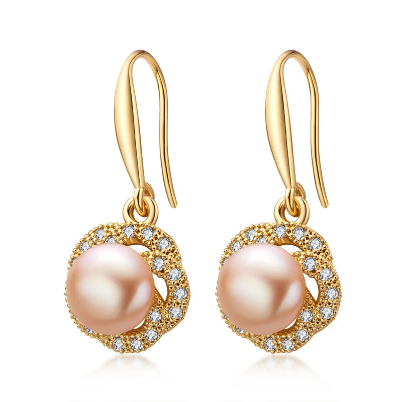 Butterfly Bow Pearl Dangle Earrings for Women Luxury Jewelry Gift