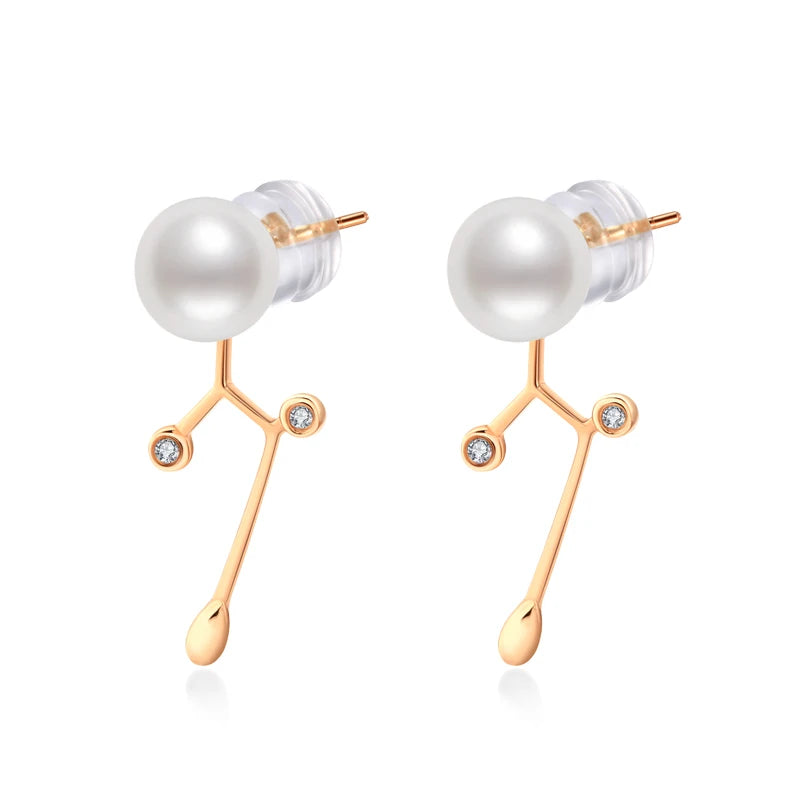 Butterfly Bow Pearl Dangle Earrings for Women Luxury Jewelry Gift