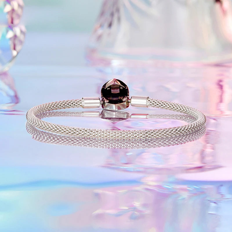 Sterling Silver Heart Bracelet – Simple Love Bangle for Women