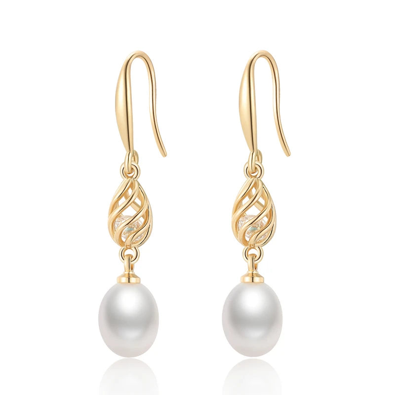 Butterfly Bow Pearl Dangle Earrings for Women Luxury Jewelry Gift