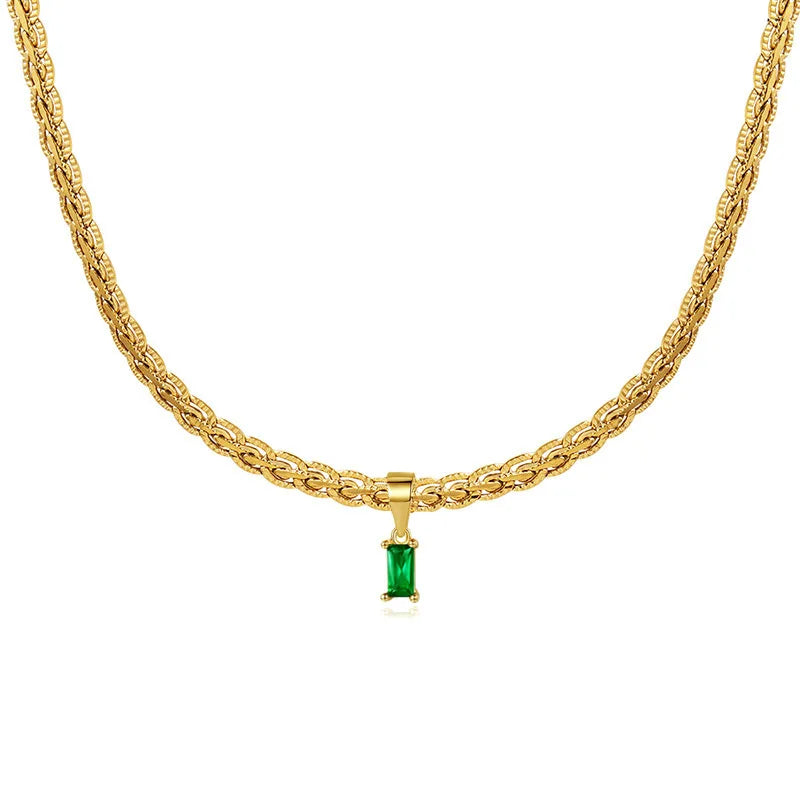 Lightning Paperclip CZ Pave Choker Necklace for Women