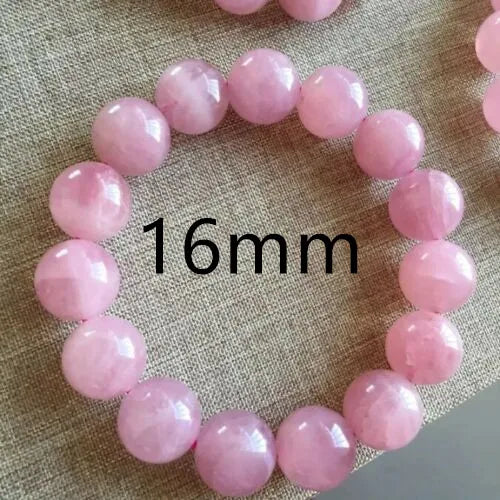 Madagascar Pink Rose Quartz Natural Stone Stretch Bracelet