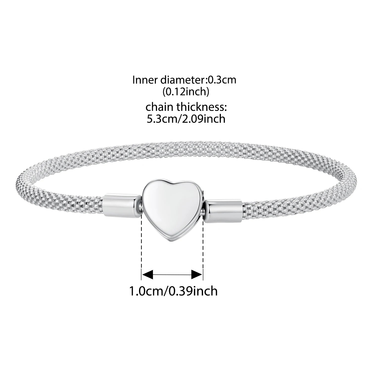 Sterling Silver Heart Bracelet – Simple Love Bangle for Women