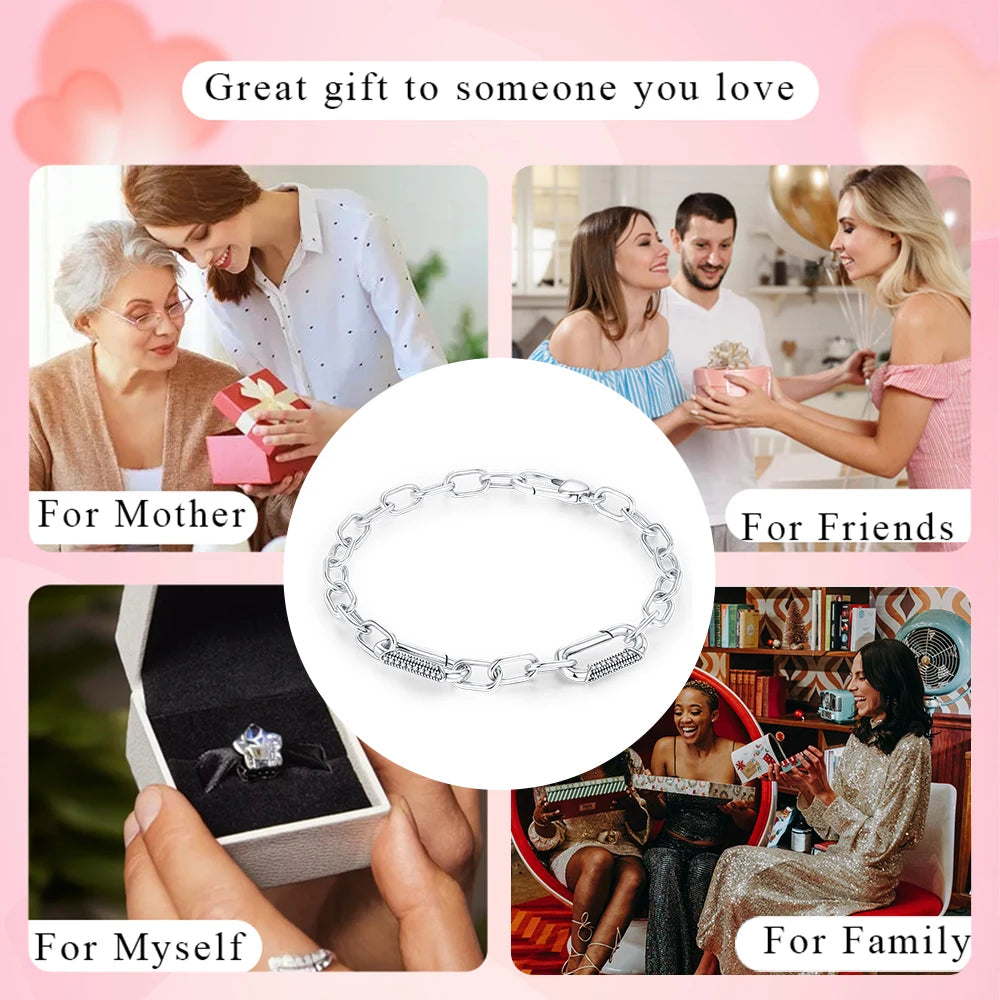 Sterling Silver Beaded Bracelet with Diamond Clasp