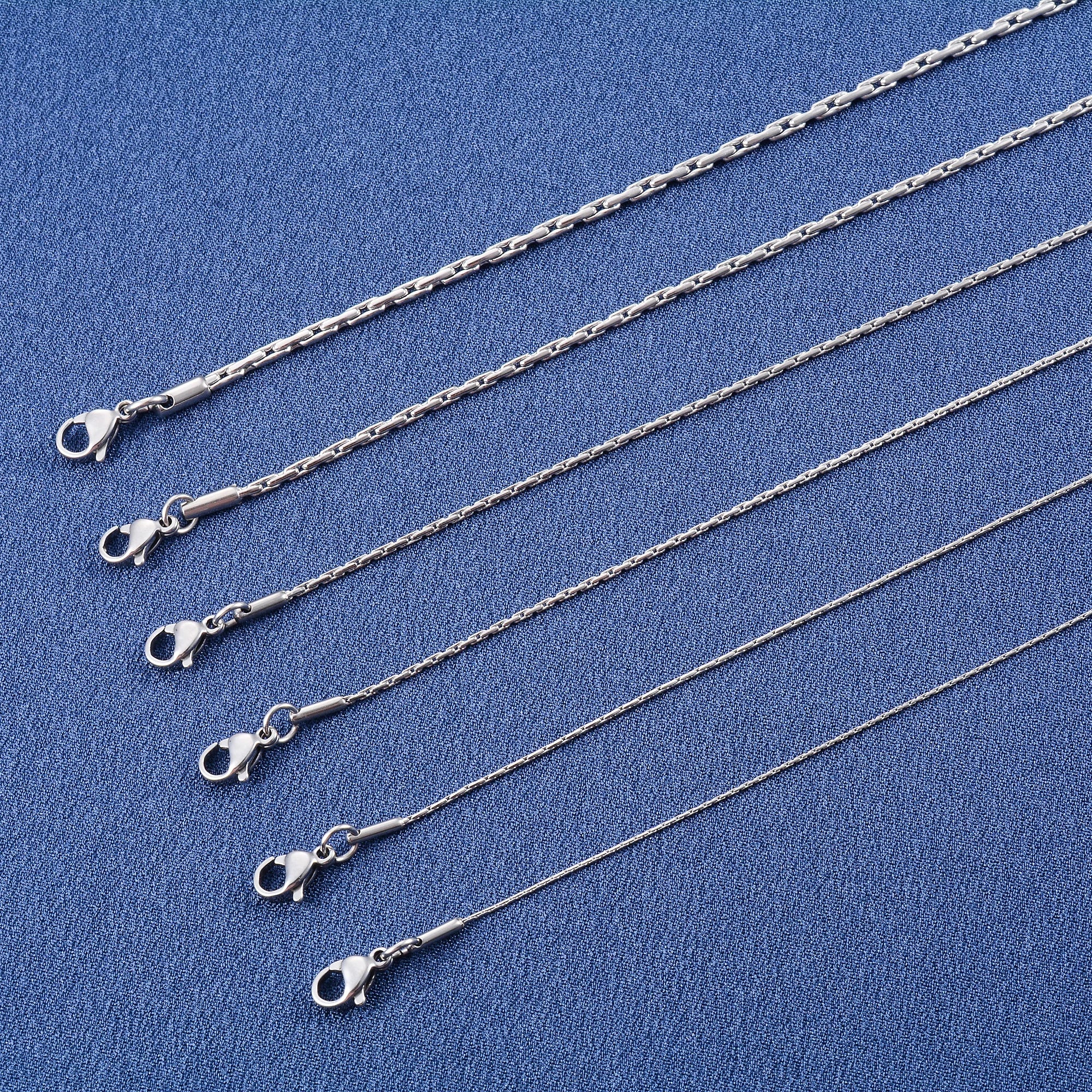 Stainless Steel Thin Cable Chain Necklace – Silver Choker for Men and Women