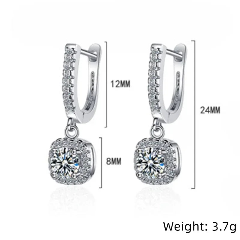Dainty Moissanite Huggie Hoops – Lab Created Diamond, Sterling Silver